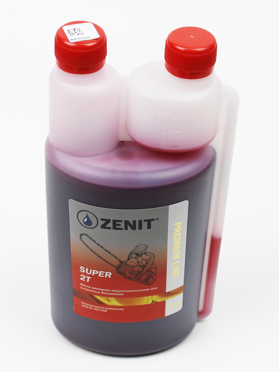 Моторное масло для 2-х тактных двигателей ZENIT 2T Super 1л,дозаторное